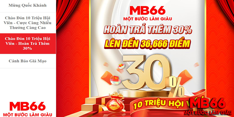 Ưu đãi người chơi MB66 | Điểm thu hút cược thủ đến với MB66